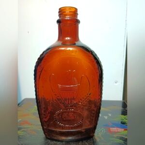 Amber Glass Decorative Bottle 1776